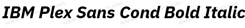 IBM Plex Sans Cond Bold Italic字体转换